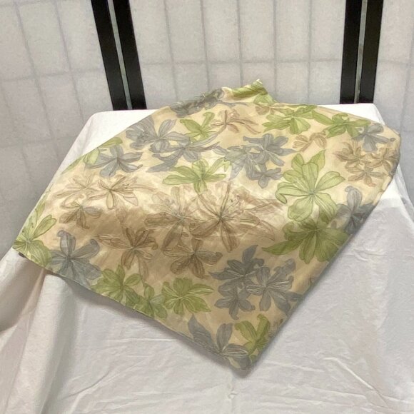 Talbots Petite Vintage Embroidered Botanical Sheer Silk Side Zip Pencil Skirt 4 - Picture 7 of 11